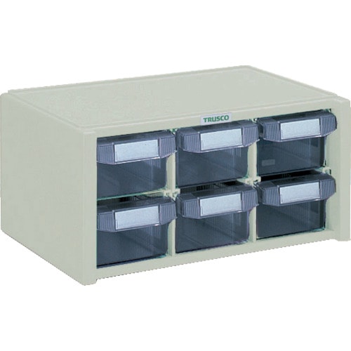 ■トラスコ中山(TRUSCO)　マスターＢＯＸ　３４２Ｘ２４１ＸＨ１６８　引出３列２段  D-600  (ｵｰﾙﾌﾟﾗｽﾁｯｸ) D-600 (ｵｰﾙﾌﾟﾗｽﾁｯｸ)
