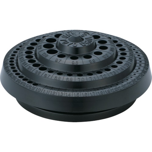 ■トラスコ中山(TRUSCO)　回転式ドリルスタンド　１００本収納　カバー無  S-3  (1-13MM) S-3 (1-13MM)