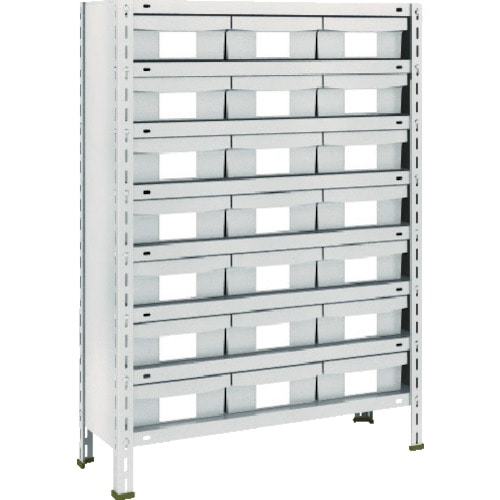 ■トラスコ中山(TRUSCO)　軽量棚　８７５Ｘ３００ＸＨ１２００　樹脂引出ＮＧ　小Ｘ２１43V808F7