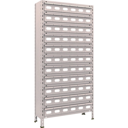 ■トラスコ中山(TRUSCO)　軽量棚　８７５Ｘ３００ＸＨ１８００　スチール引出　小Ｘ６６63V812A11