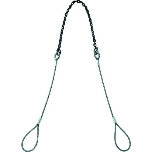 ■ＴＲＵＳＣＯ　玉掛ワイヤチェーンスリング（コンビスリング）　Φ１６Ｘ１．５Ｍ　ＣＭチェーン１２．７ＭＭ１．５Ｍ TWCS16S1.51.5