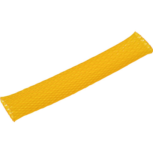 ■ＴＲＵＳＣＯ　カラー編組チューブ　自然折径２８ｍｍ　長さ１０ｍ　１巻　黄 BTC25Y