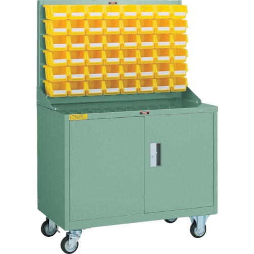 ■トラスコ中山(TRUSCO)　パネルコンテナラック　移動式保管庫付　コンテナ小Ｘ４８HT0648NC