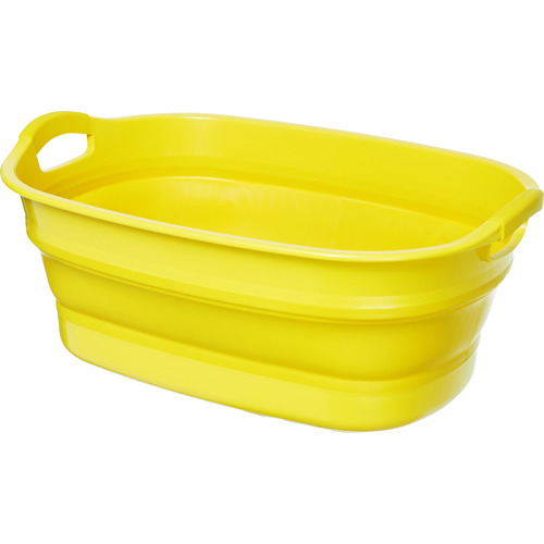 ■ＴＲＵＳＣＯ　折りたたみタライ　水抜栓付　イエロー　２３Ｌ　TORTY