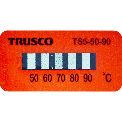 ■ＴＲＵＳＣＯ　温度シール５点表示不可逆性５０℃～９０℃（４０枚入り） TS55090