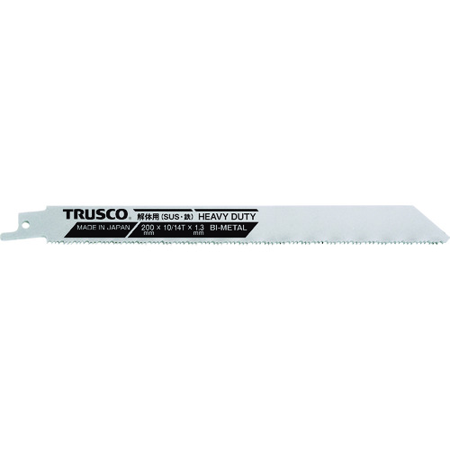 ■ＴＲＵＳＣＯ　バイメタル厚刃セーバーソー　３００幅Ｘ１．３ｍｍ厚　１０／１４山　５枚入 TBSH30010145P