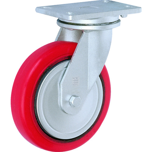 ■ＴＲＵＳＣＯ　重量キャスター　自在ＳＰ付　１００ＭＭ　耐湿ウレタン車輪３２０ＫＧＦ HRHM100320PCITGWB