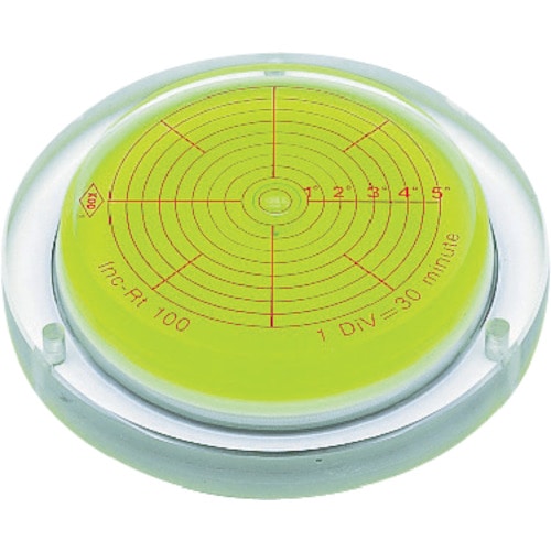 ■ＫＯＤ　取付穴付角度計付丸台型アイベル水平器　INC-RT50 INC-RT50