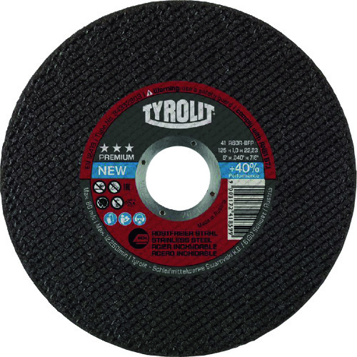 ■ＴＹＲＯＬＩＴ　切断砥石　プレミアムタイプ　１２５Ｘ１Ｘ２２．２３ｍｍ 34332803