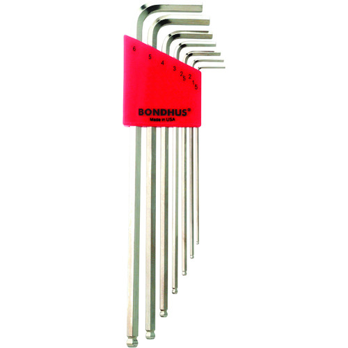 ■ボンダス　ボールポイント・Ｌ－レンチ　エクストラロング　セット７本組（１．５－６ｍｍ） セット７本組（１．５－６ｍｍ）