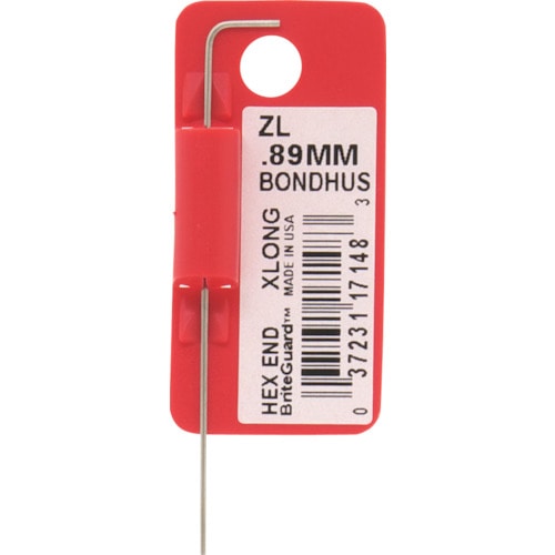 ボンダス　六角Ｌ－レンチ　エクストラロング　０．８９ｍｍ ０．８９ｍｍ