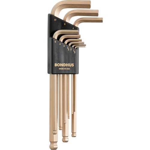 ■ボンダス　ボールポイント・Ｌ－レンチ　ゴールド　セット９本組（１．５－１０ｍｍ） セット９本組（１．５－１０ｍｍ）