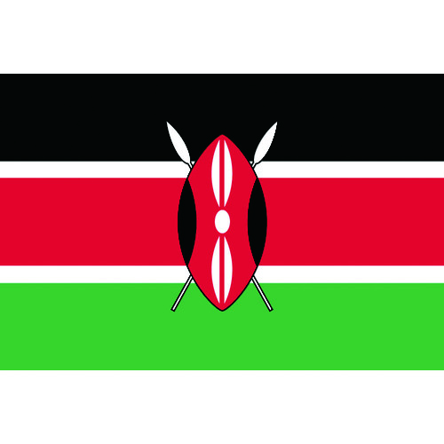 ■東京製旗　卓上旗（１６×２４ｃｍ）　ケニア 卓上旗　１６×２４ｃｍ