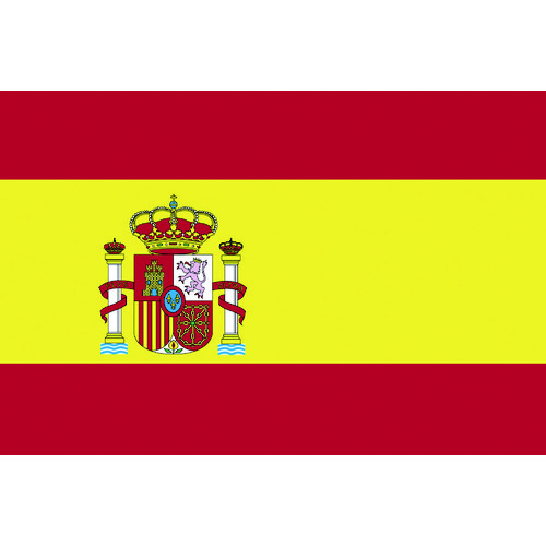 ■東京製旗　卓上旗（１６×２４ｃｍ）　スペイン（紋章入） 卓上旗　１６×２４ｃｍ