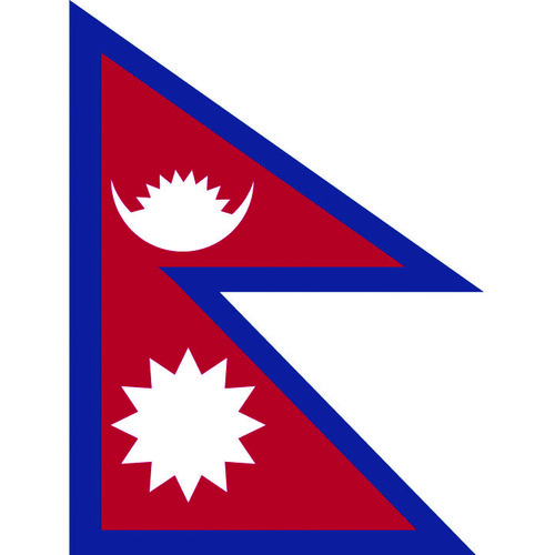 ■東京製旗　卓上旗（１６×２４ｃｍ）　ネパール 卓上旗　１６×２４ｃｍ