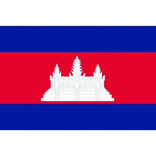 ■東京製旗　国旗Ｎｏ．２（９０×１３５ｃｍ）　カンボジア ９０×１３５ｃｍ