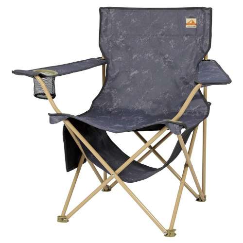 キャンプアウト 棚モック付ラウンジチェア(エイジンググレー×タン) UC-1859