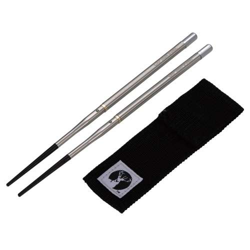 SHIKA-BASHI ジョイント式携帯箸 ＜ステンレス×黒檀×漆＞ UH-3050