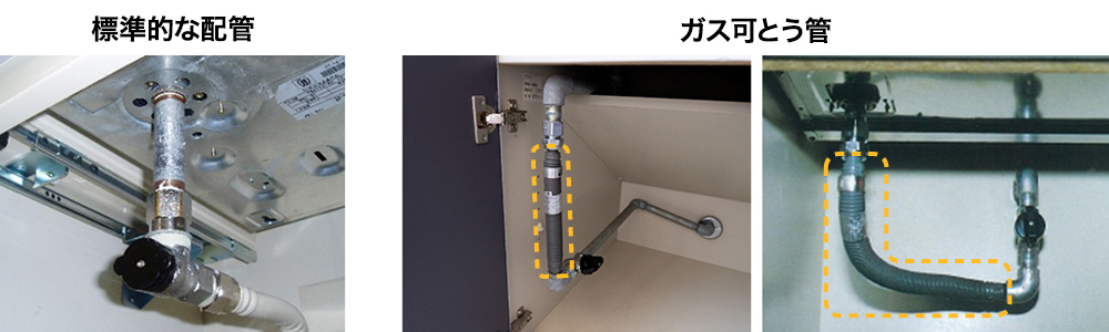 標準的な配管とガス可という菅
