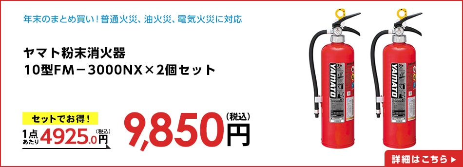 ヤマト粉末消火器１０型ＦＭ－３０００ＮＸ×2個セット