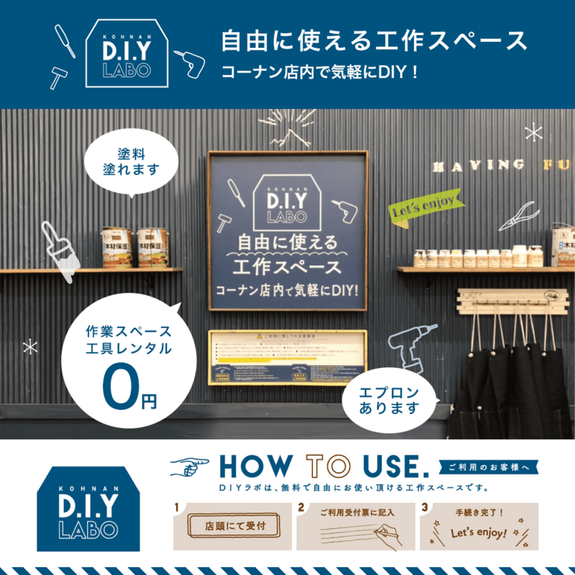 コーナンのDIY店舗サービス